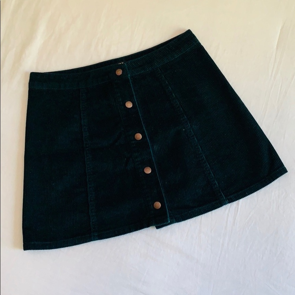 Forever 21 Corduroy Button Mini Skirt